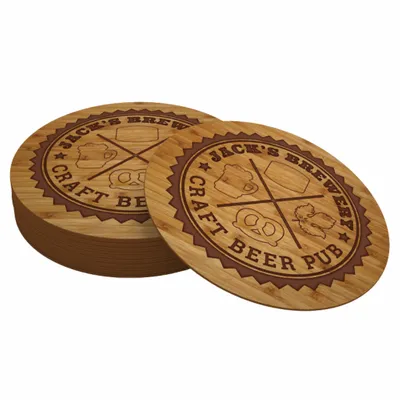 Bamboo Coaster - Custom Flags Now