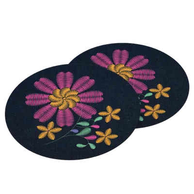 Cotton & Linen Embroidered Coasters - Custom Flags Now